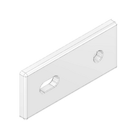 MODULAR SOLUTIONS FLAT PLATE 45 X 90 FLAT PLATE, W/ SLOTTED HOLE &amp; HARDWARE